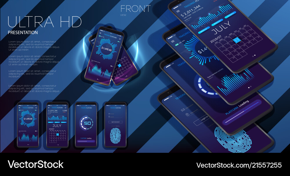 Creative ui ux gui layout for e-commerce vector image