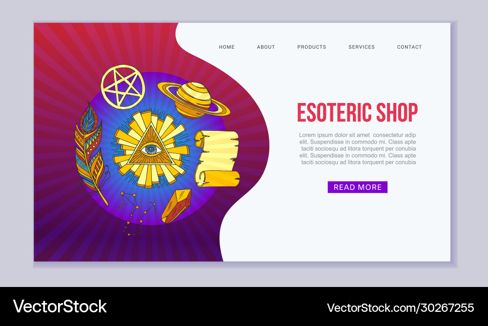 Esoteric symbols and occult objects web Esoteric symbols and occult objects web vector image