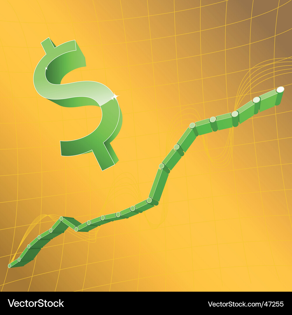 Financial Growth Graph Vector Image