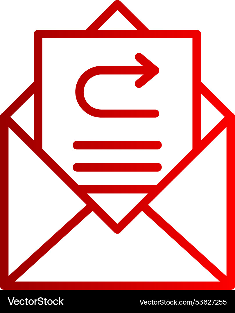 Forward line gradient icon Vector Image