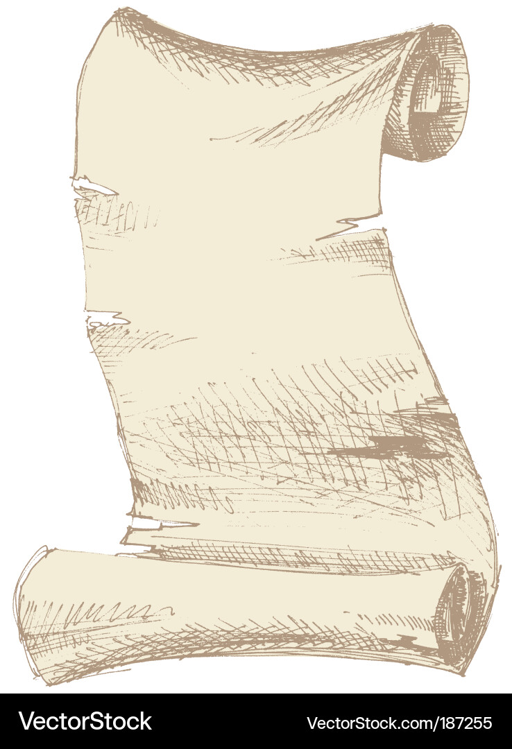 Old Parchment Scroll vector image