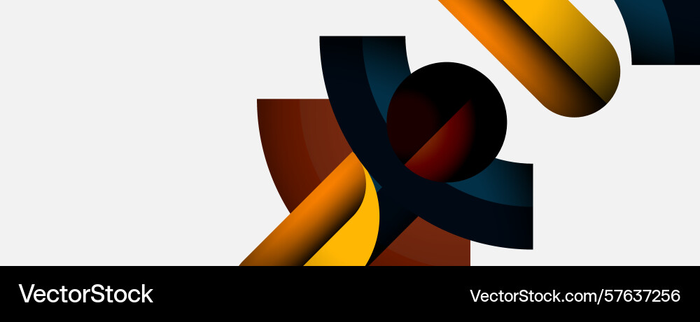 Abstract ribbons intertwine creating dynamic Vector Image