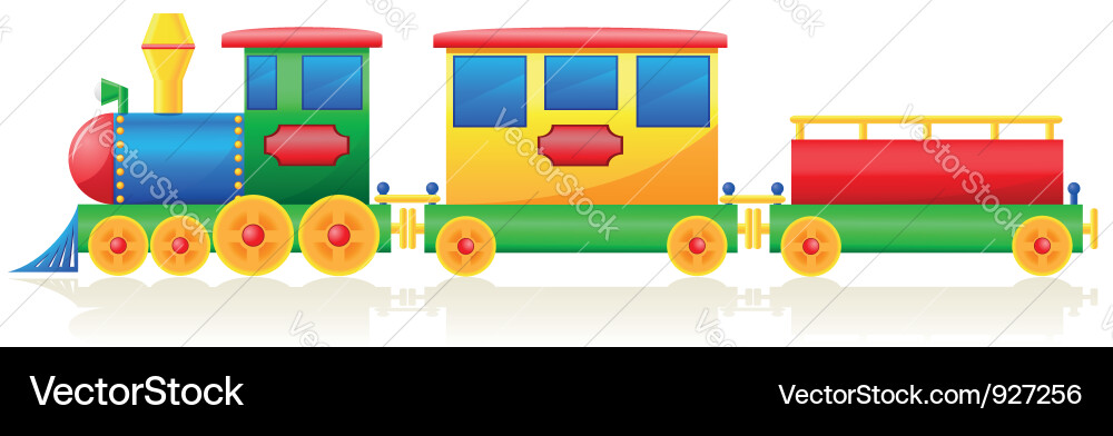 Cute Cartoon Train Vector Image