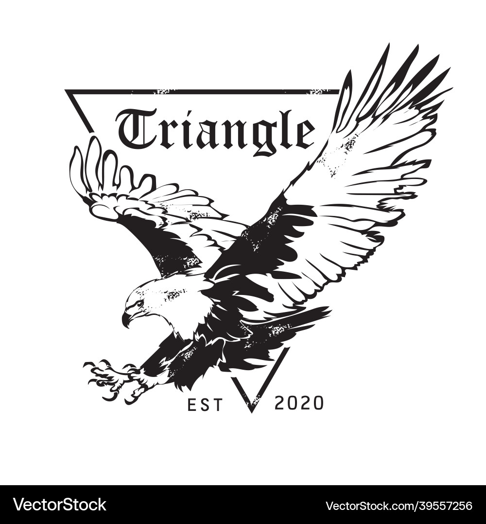 Flying eagle logo design Royalty Free Vector Image