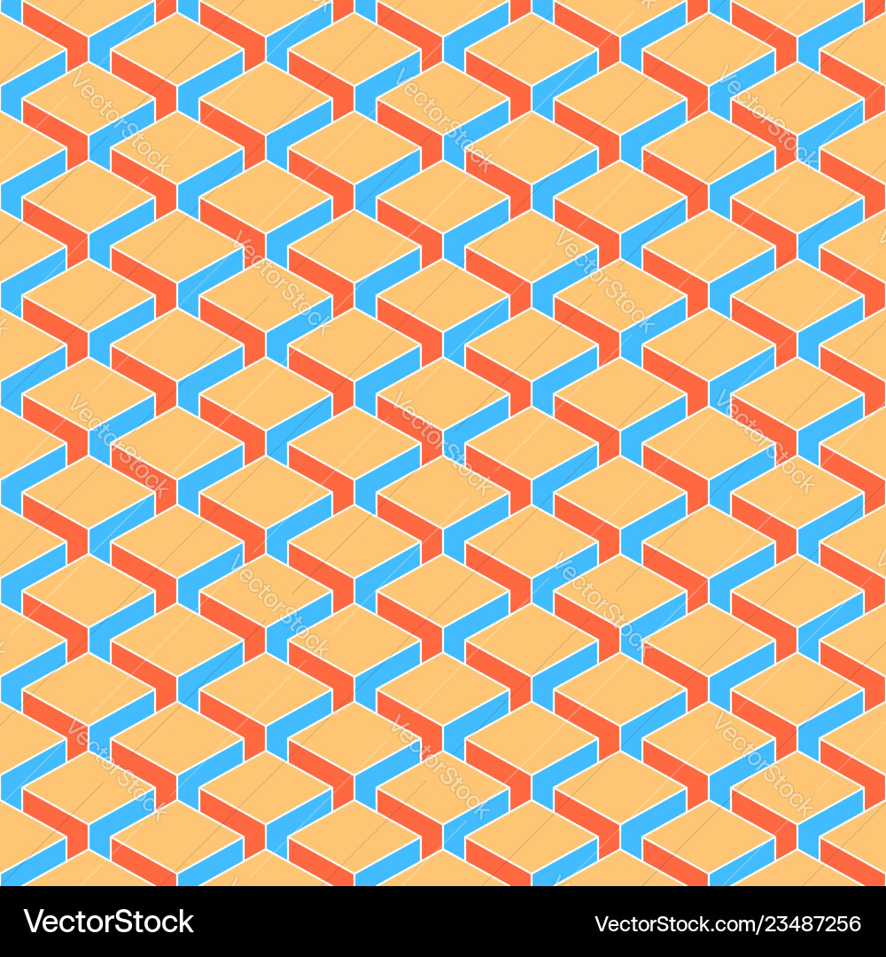 Seamless pattern with 3-d effect cubes Seamless pattern with 3-d effect cubes vector image