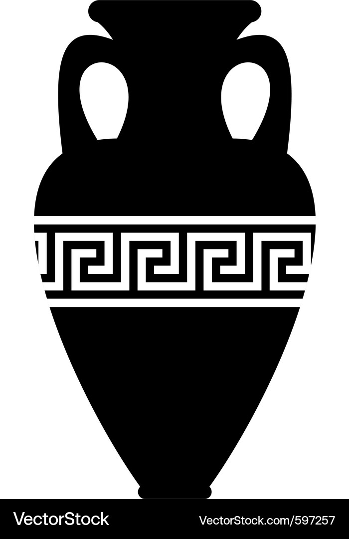Antike griechischen Amphore Vektorbild