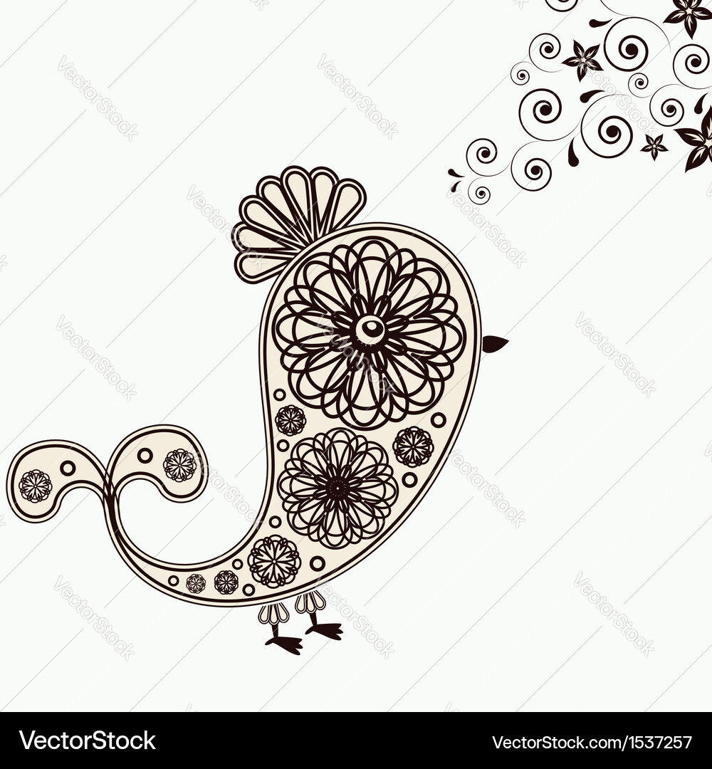 Background with bird design elements Vector Image