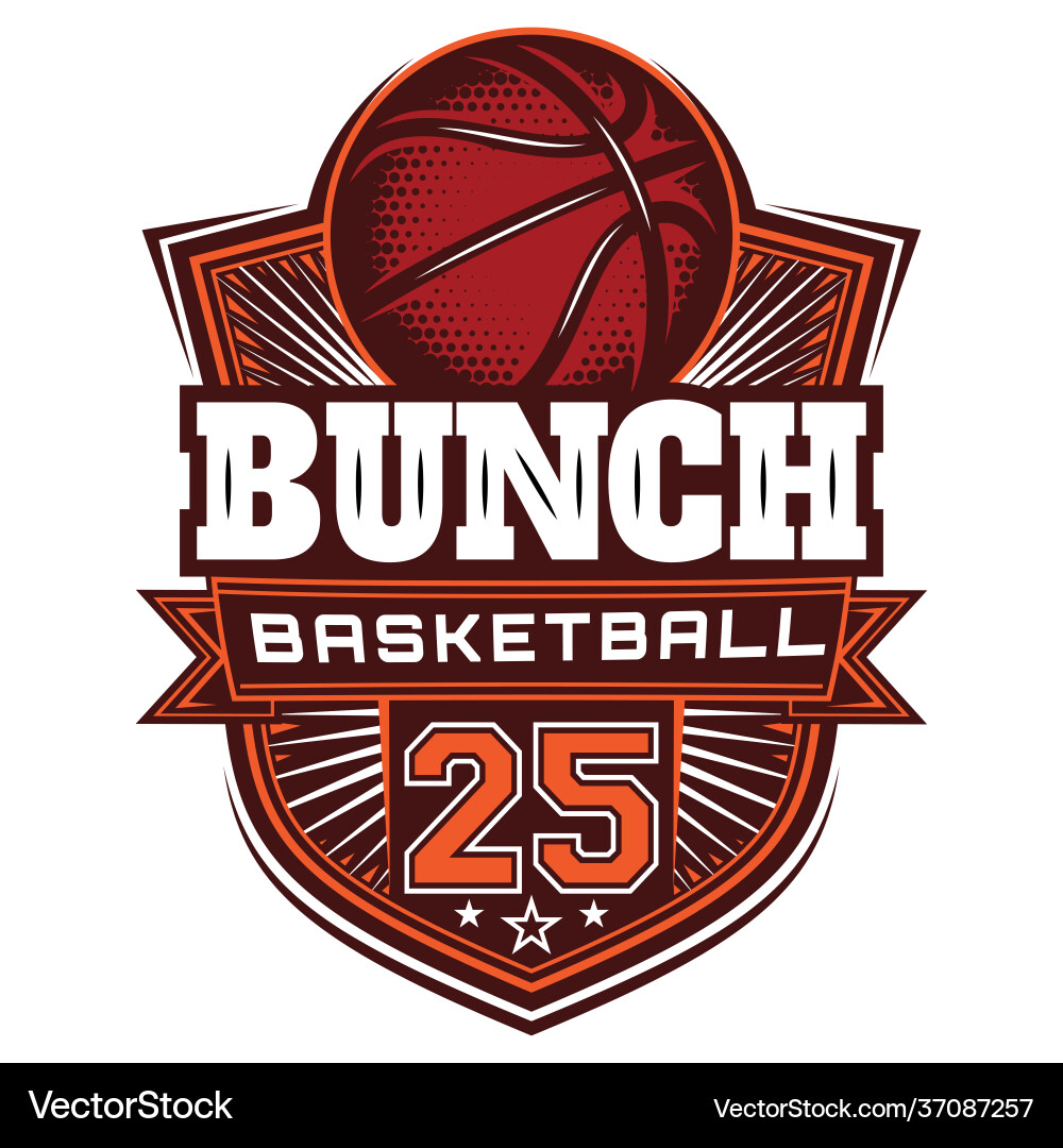 Basketball Template - Dynamic Color Scheme vector image