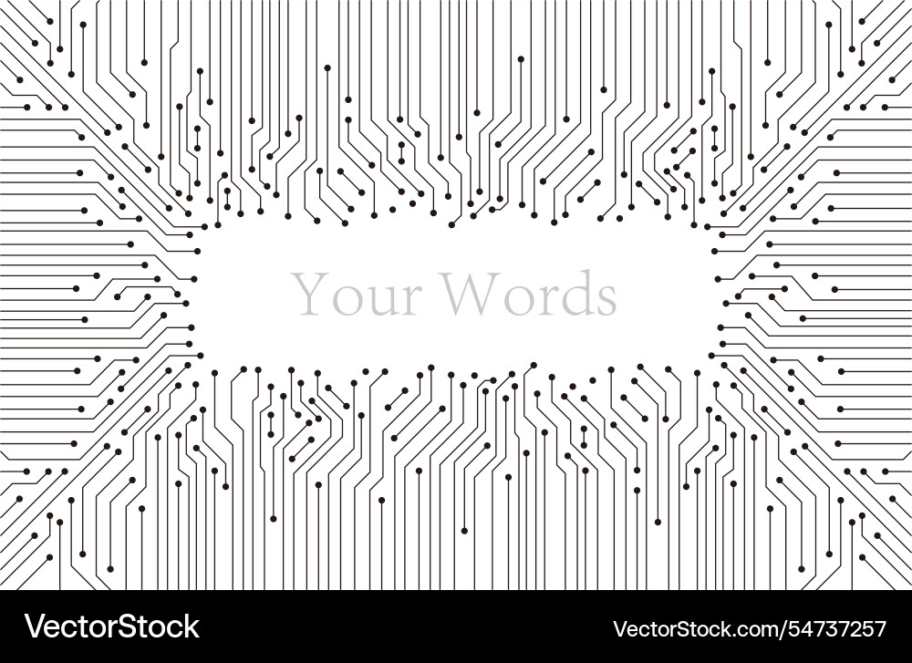 Circuit board pattern artificial intelligence Circuit board pattern artificial intelligence vector image