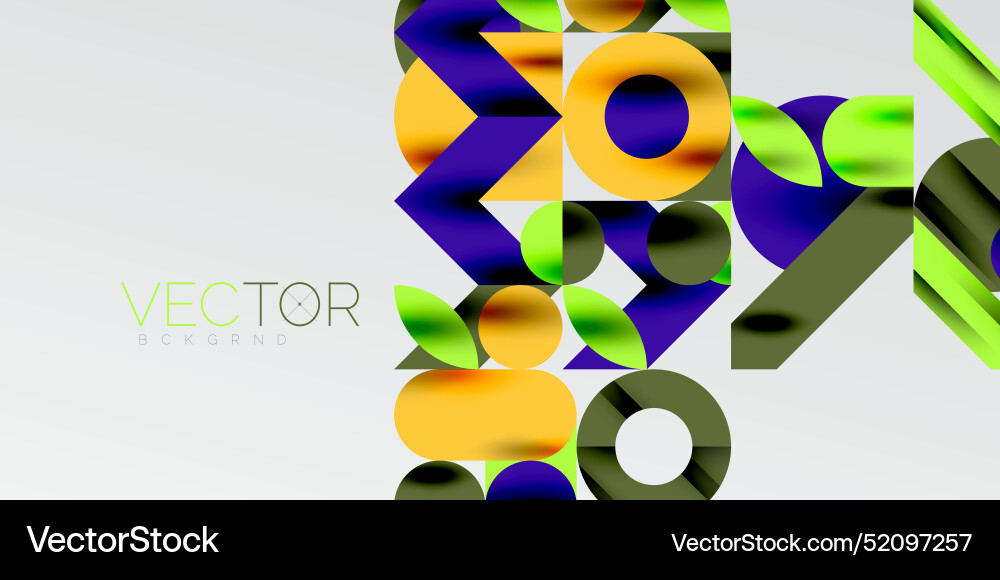 Colorful simple dynamic geometric forms circles Vector Image