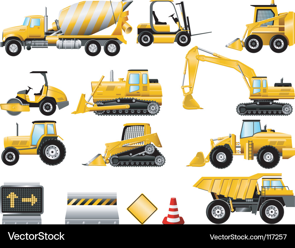 Construction icon set Royalty Free Vector Image
