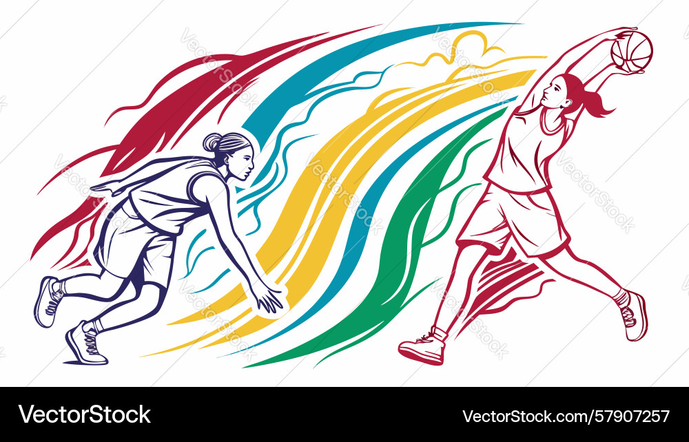 Dynamic sprinter action graphic design generative vector image