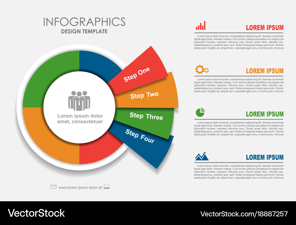 Infographic template can be used for workflow vector image