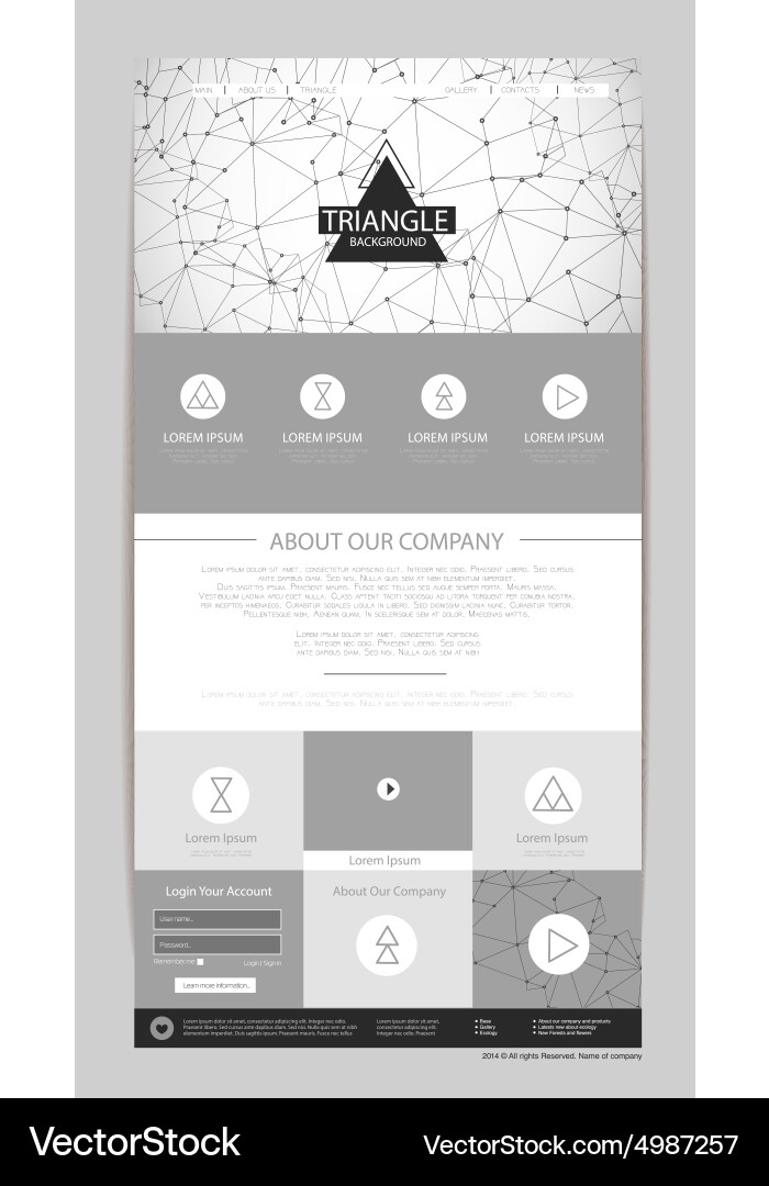 Modern Geometric Triangle Pattern Vector Image