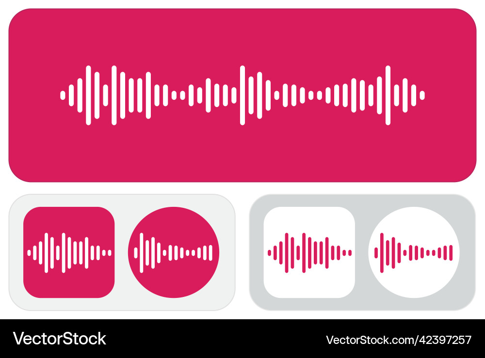 Sound wave eq equalizer icons and widget design Sound wave eq equalizer icons and widget design vector image
