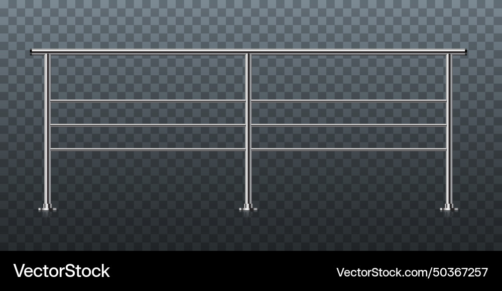 Steel fence with banisters architectural Steel fence with banisters architectural vector image