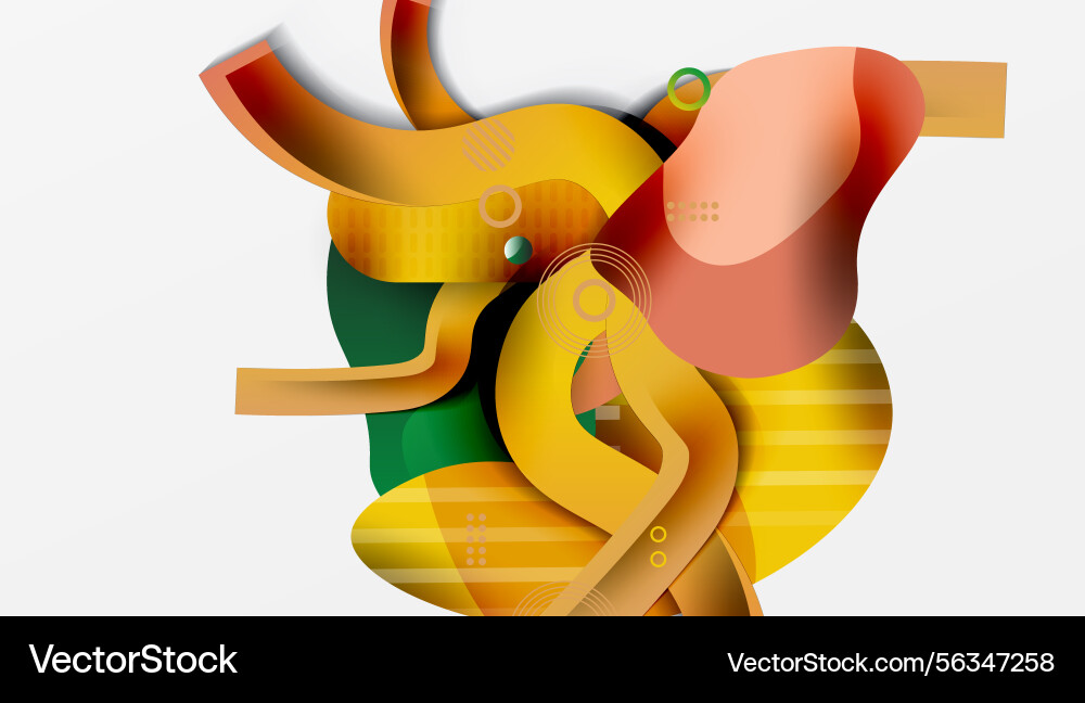 Abstract composition featuring overlapping Abstract composition featuring overlapping Vector Image