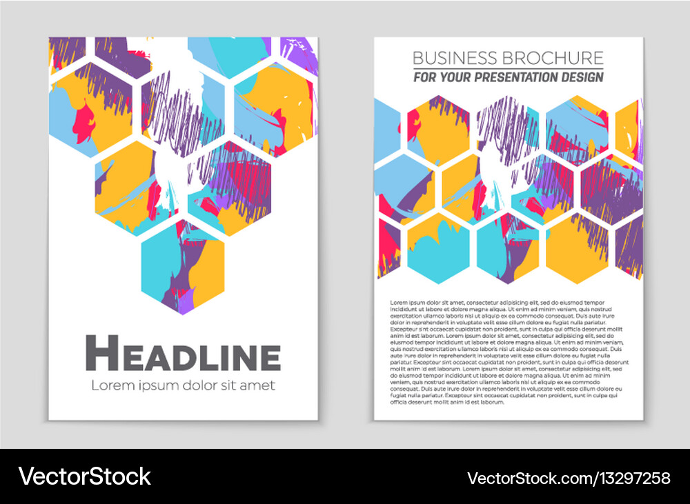 Abstract layout background set for art Vector Image