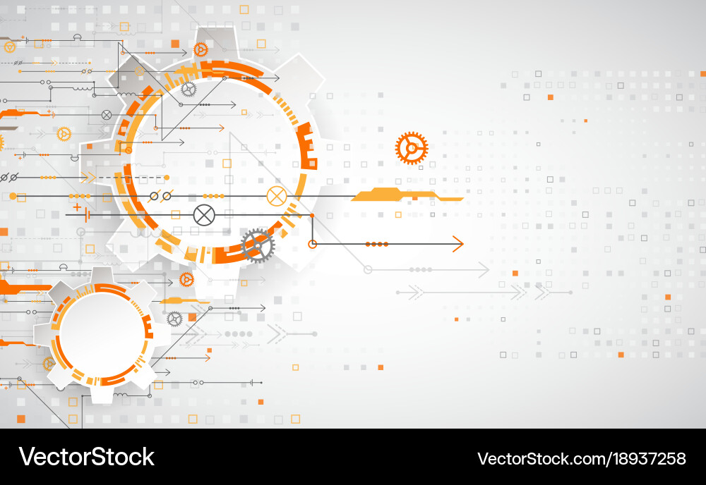 Abstract technological background with various vector image