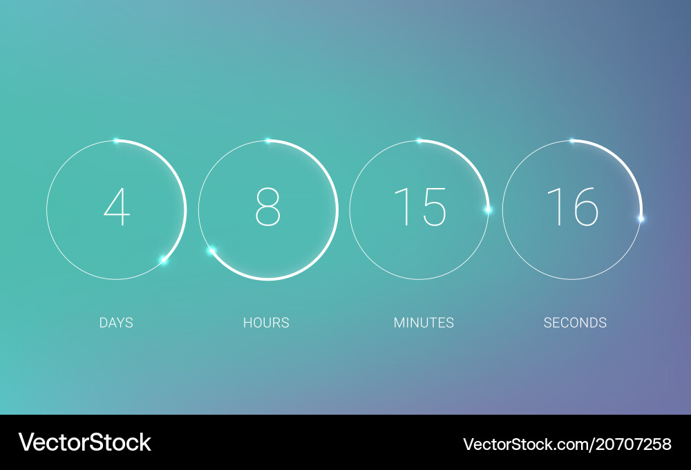 Countdown Taktzähler digital Timer Countdown Taktzähler digital Timer vektorbild