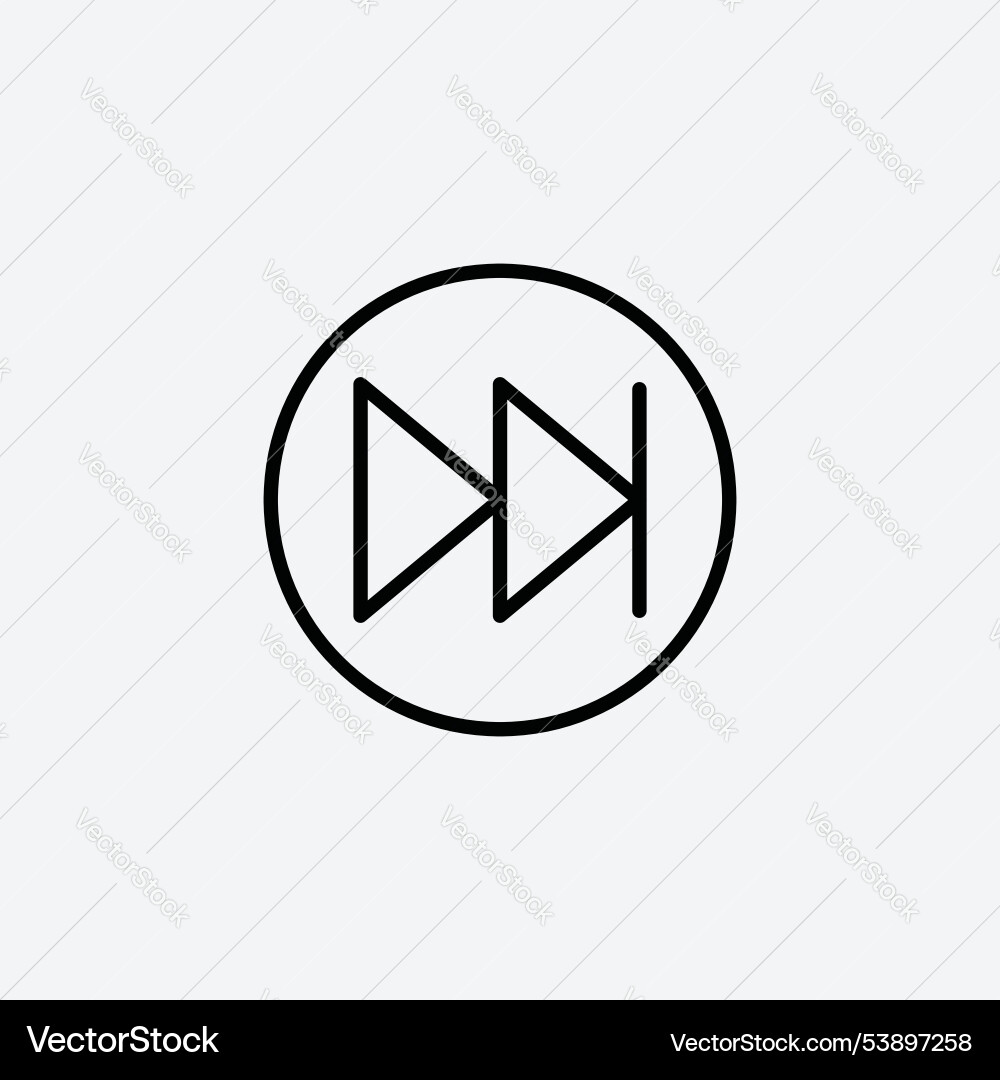 Fast forward icon set Fast forward icon set vector image