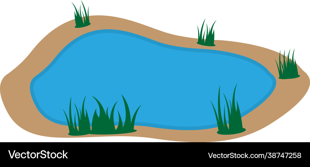 Lake Icon - Water Landscape Vector Image