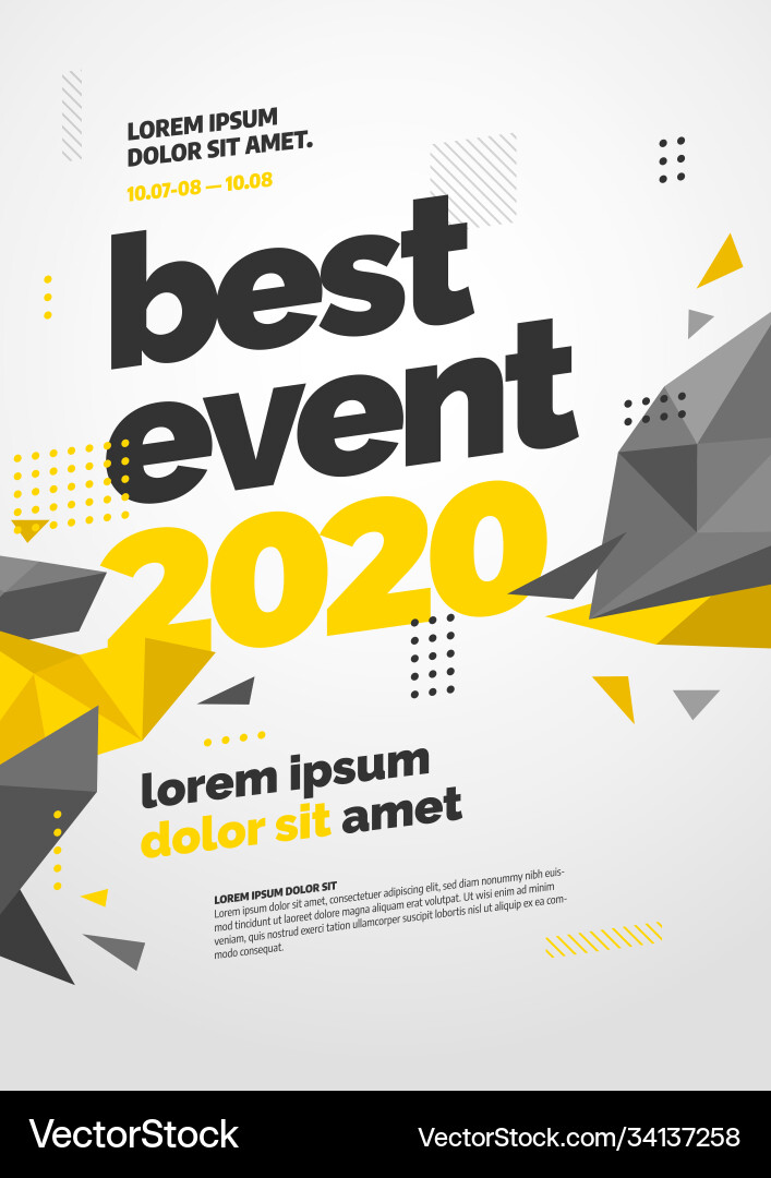 Layout design template with abstract dynamic vector image