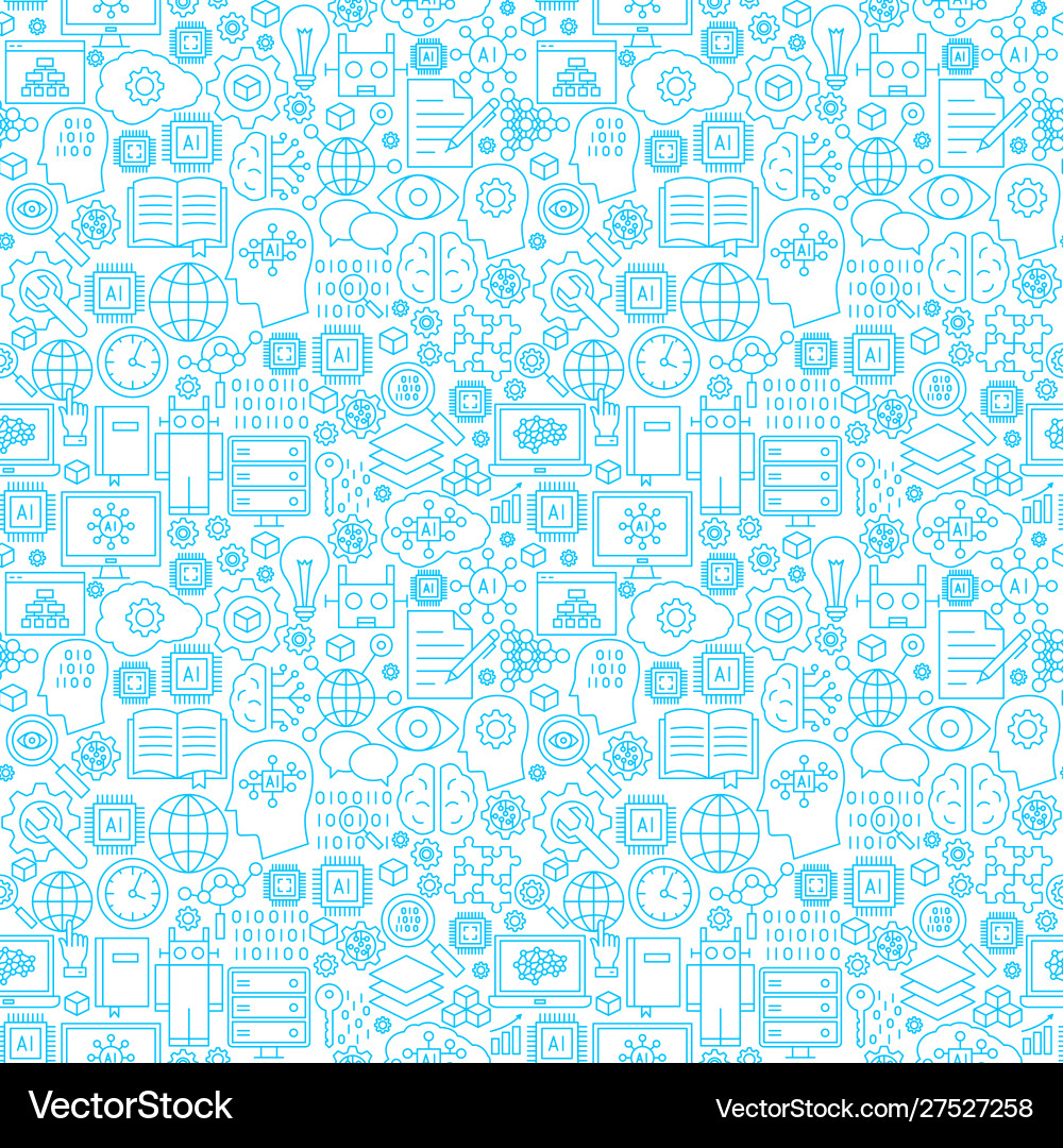 Machine Learning Pattern vector image