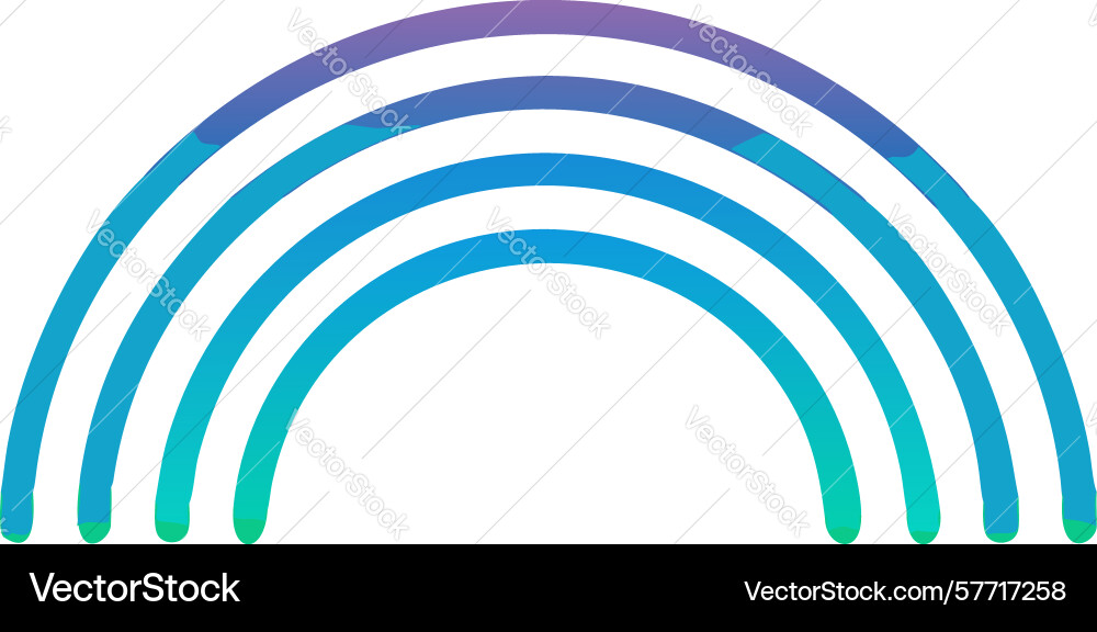 Modern gradient rainbow arch design generative ai vector image