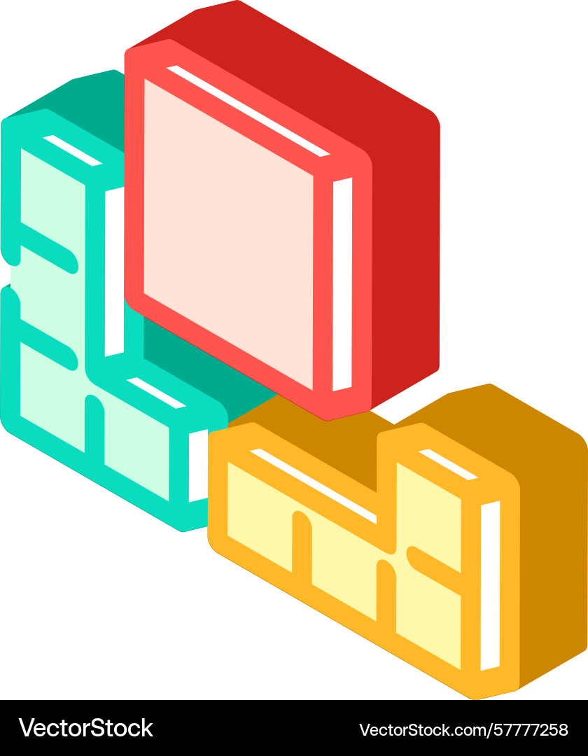 Modular components isometric icon Vector Image