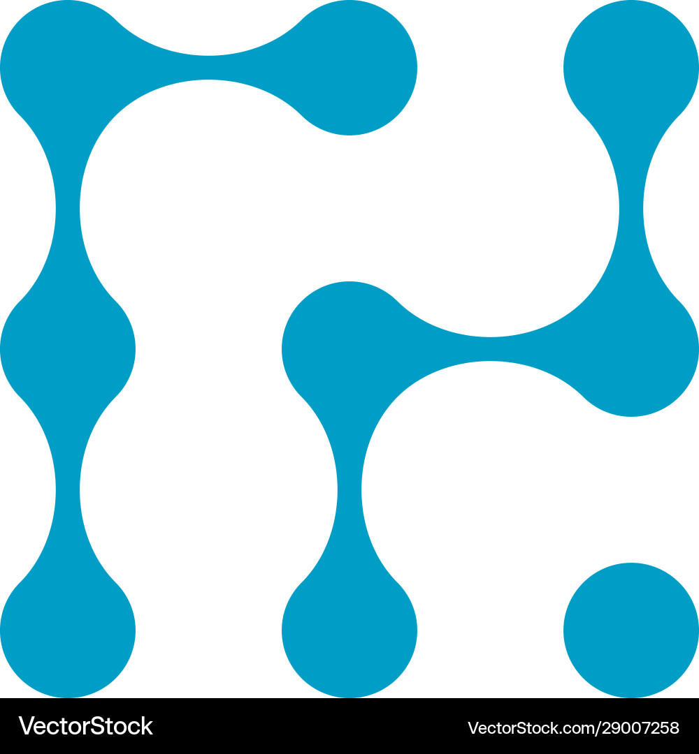 Molecularor tech chain logo Template mit Kreis Molecularor tech chain logo Template mit Kreis vektorbild