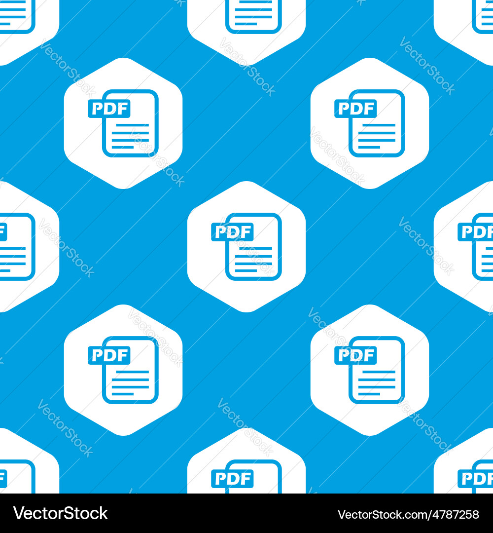 Pdf file hexagon pattern Vector Image