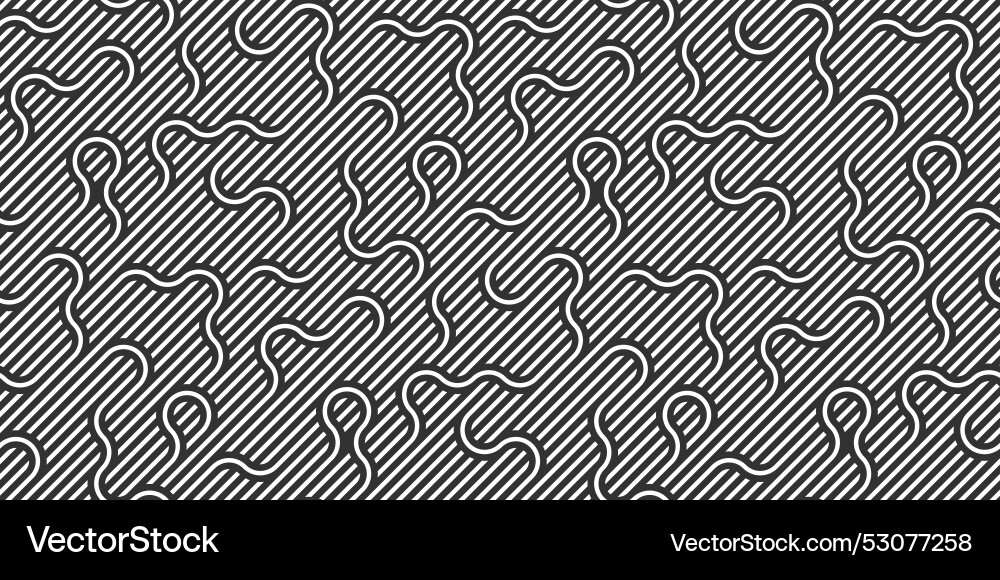 Seamless pattern with twisted lines linear tiling vector image