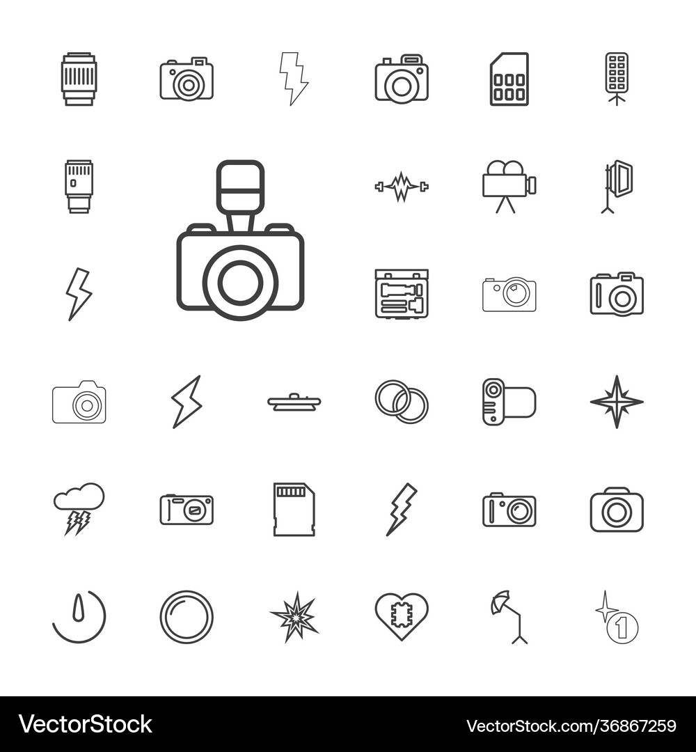 33 flash icons (36867259) – Free Vector | VectorStock