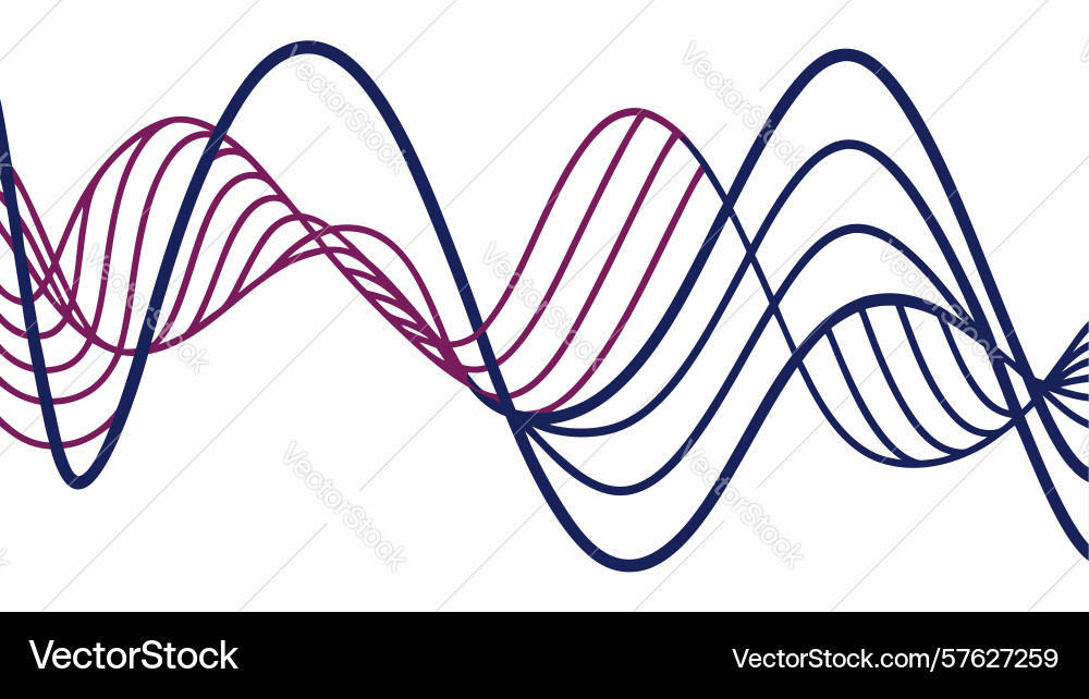 Abstract dynamic sound waves music audio visual vector image