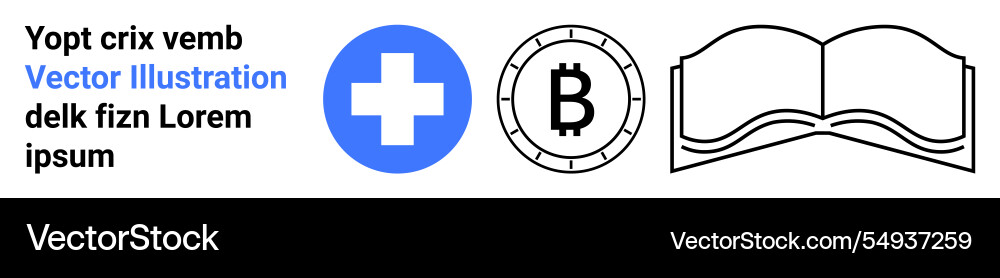 Abstract elements with cross bitcoin Abstract elements with cross bitcoin vector image
