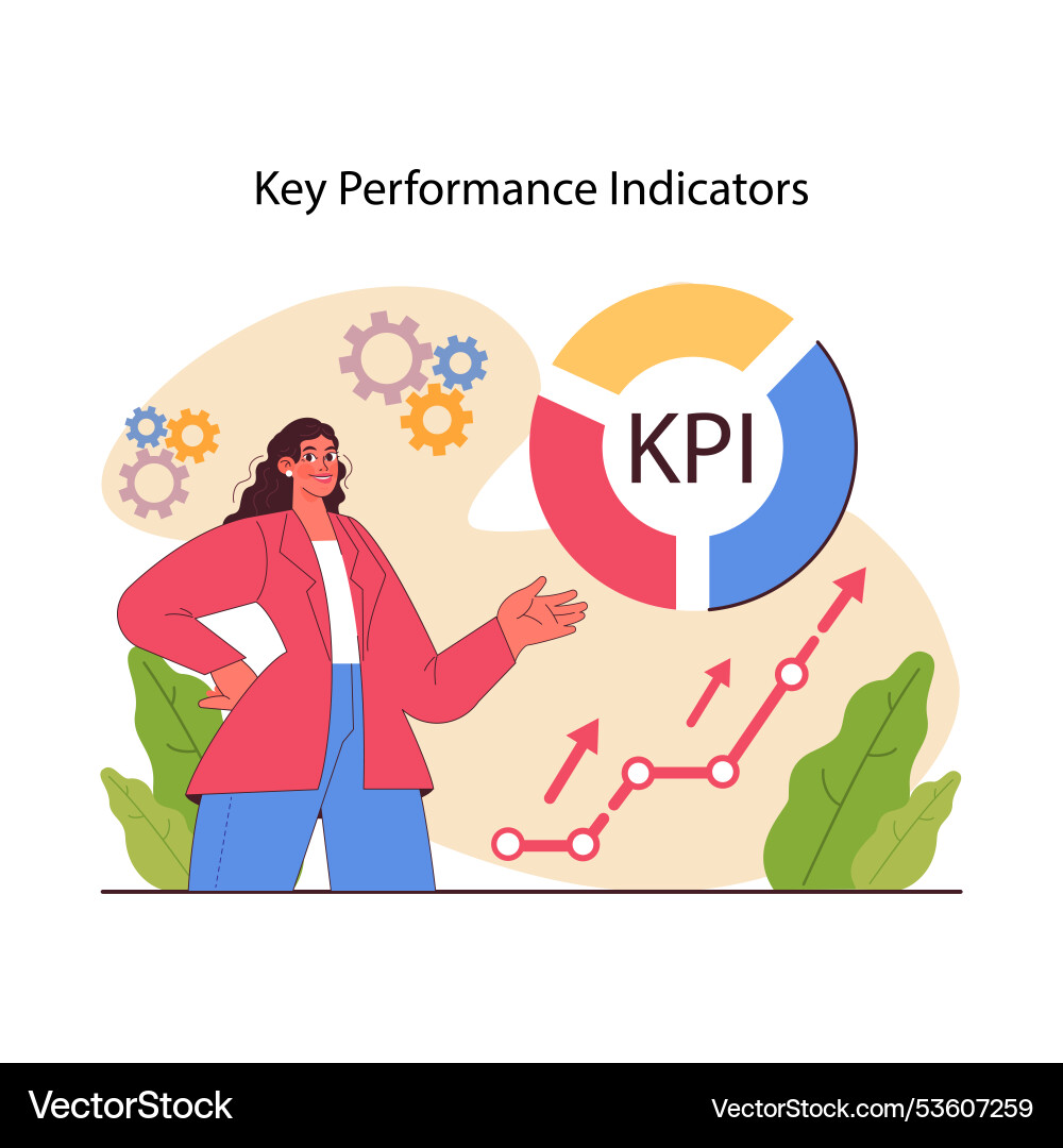 Business processes optimization kpi or key Business processes optimization kpi or key vector image