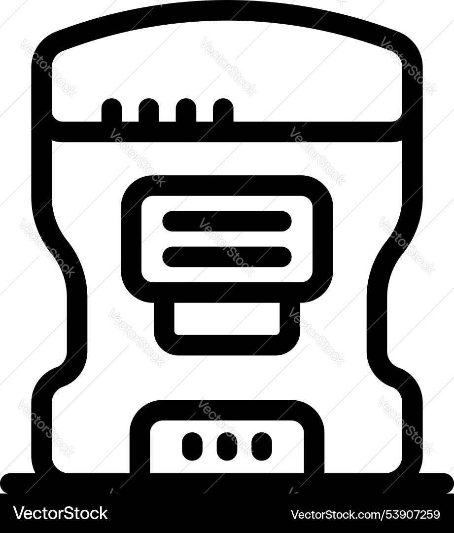 Electronic device icon with buttons and display Electronic device icon with buttons and display vector image
