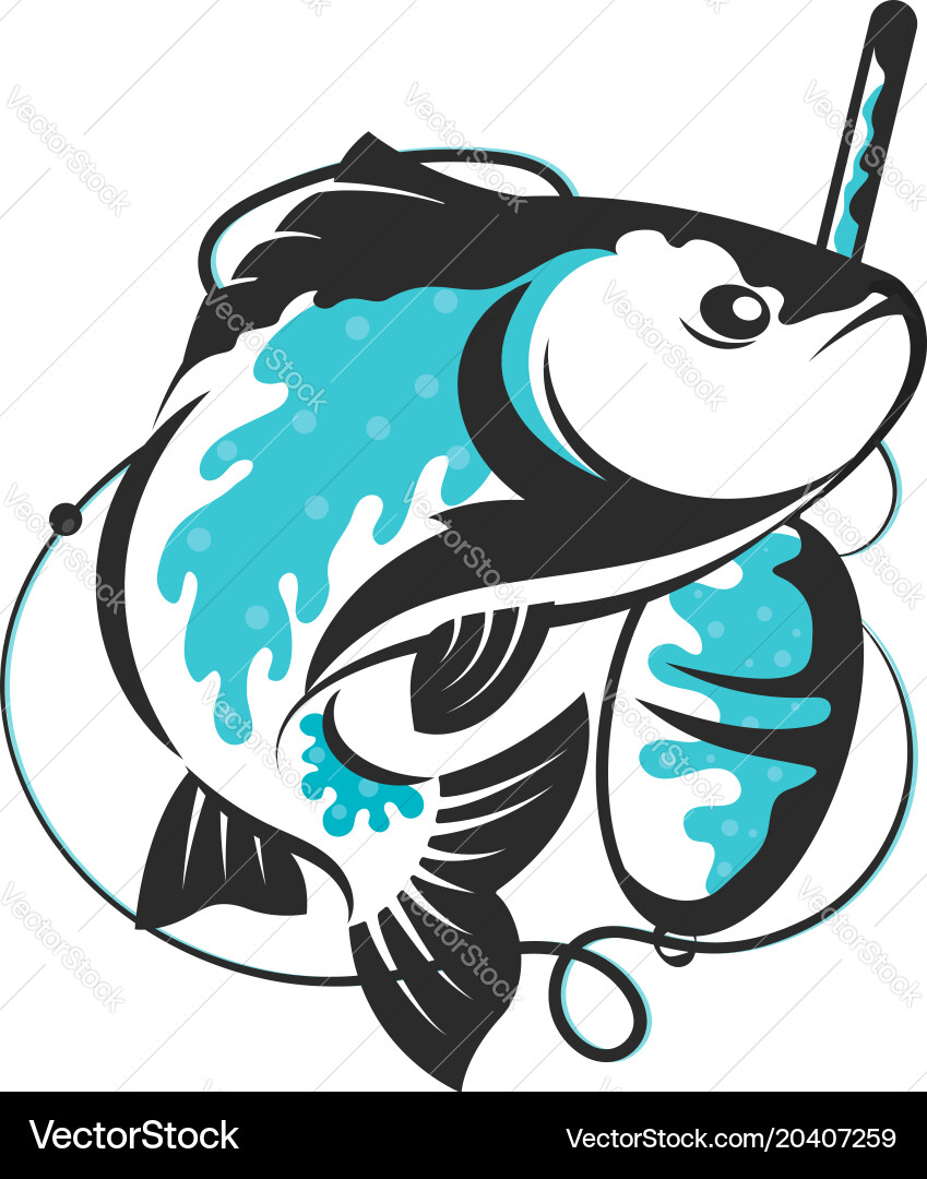 Fish and float Vector Image