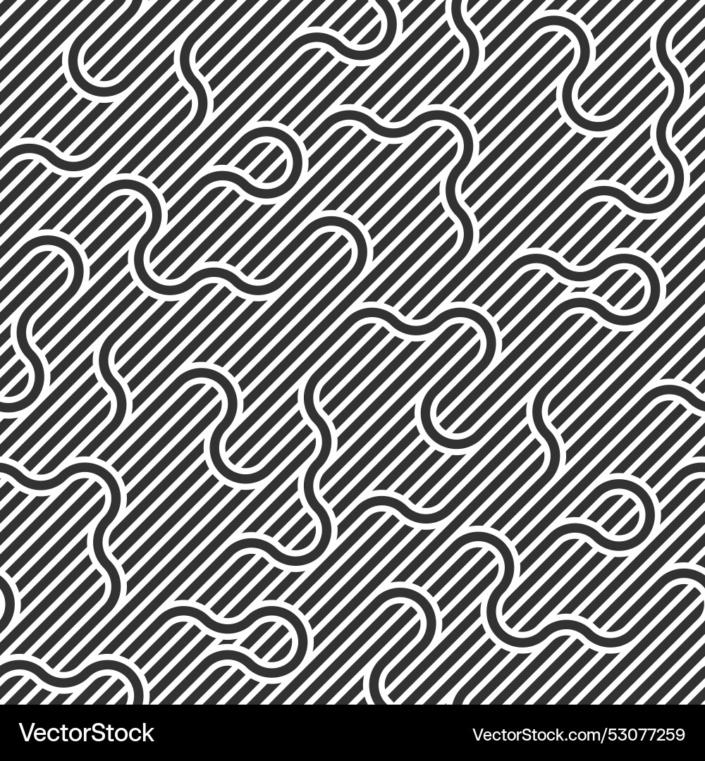 Linear seamless background with twisted lines Linear seamless background with twisted lines vector image