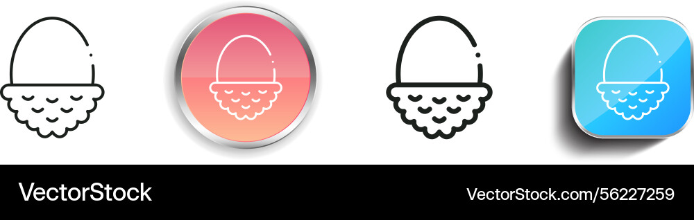 Lychee icon thin linear regular and button style Vector Image