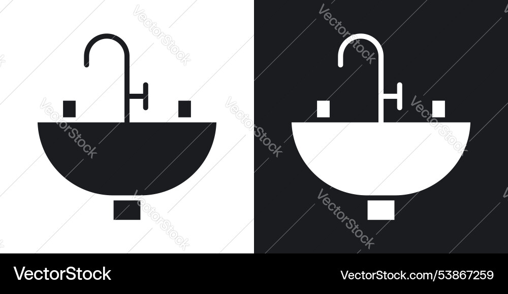 Sink icon set Vector Image