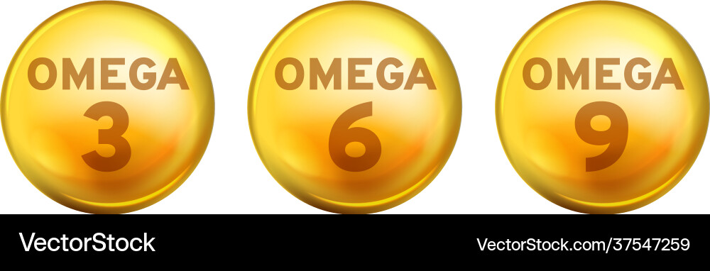 Säure Omega Nahrung ergänzt gesunde Fettsäure Säure Omega Nahrung ergänzt gesunde Fettsäure vektorbild