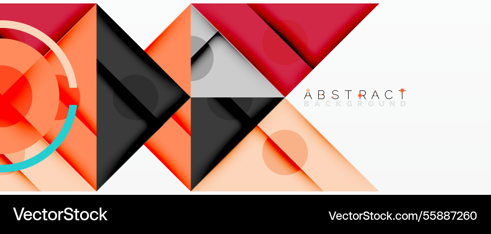 Abstract geometric composition with overlapping Vector Image
