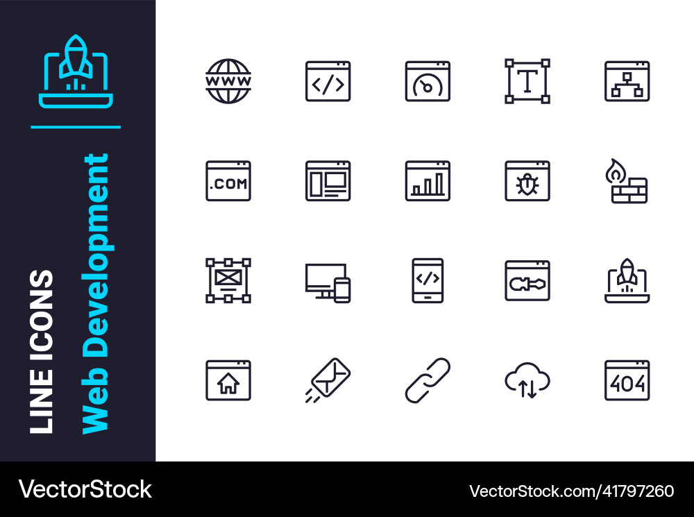 Front-End-Web-Entwicklung Icons gesetzt Front-End-Web-Entwicklung Icons gesetzt vektorbild