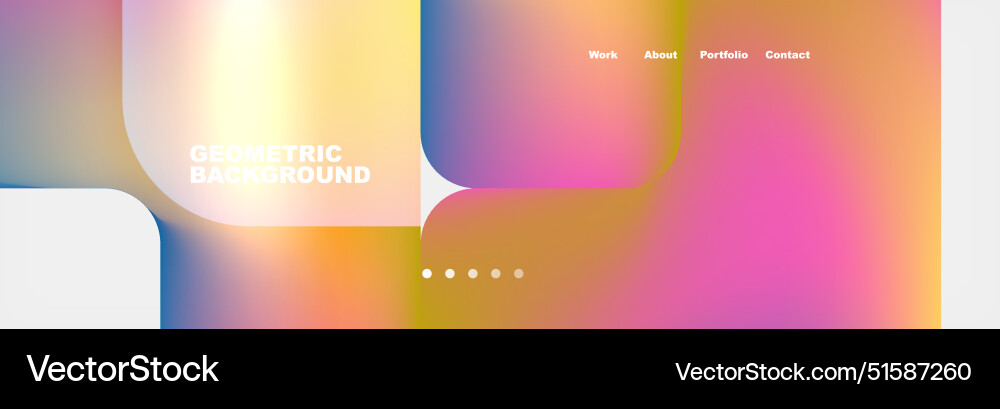 Square internet web page design template Vector Image