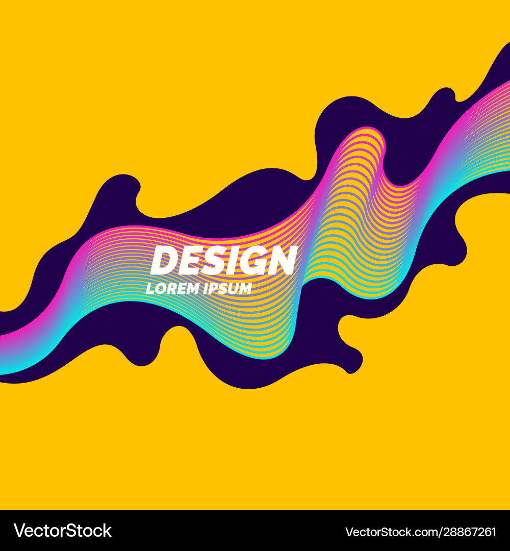 Abstract background with a colored dynamic vector image