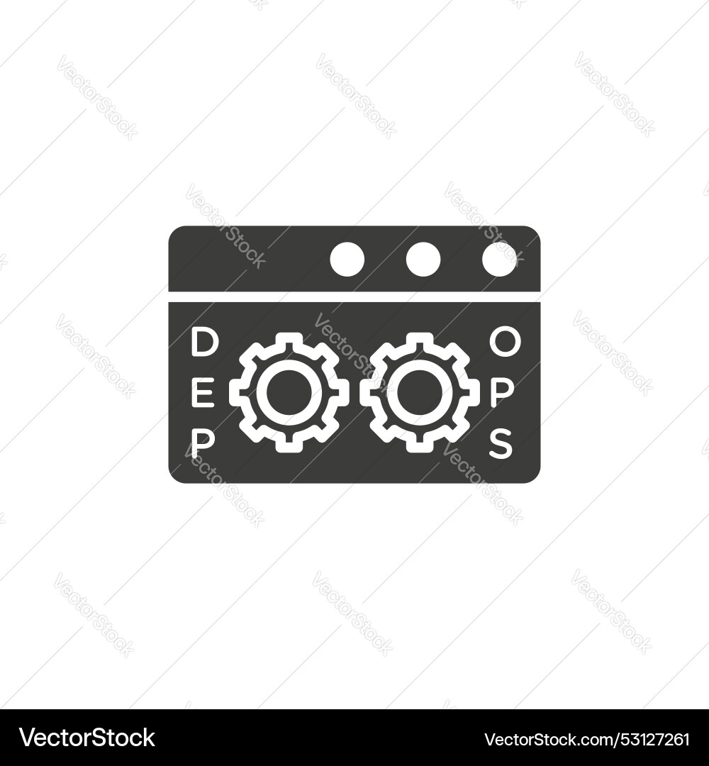 Devops line icon isolated on white background Devops line icon isolated on white background vector image