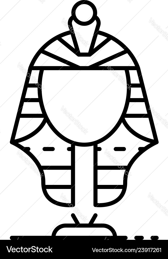 Egypt princess sculpture icon outline style Egypt princess sculpture icon outline style vector image