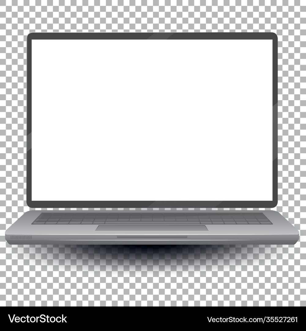 Laptop or computer on transparent background Vector Image